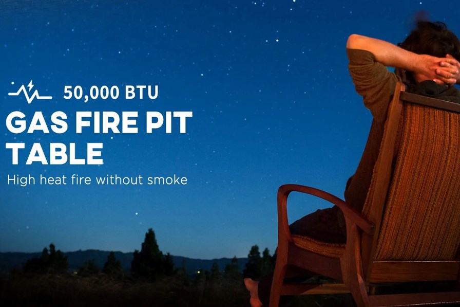 Lira Rattan Firepit Set