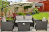 Lira Rattan Firepit Set