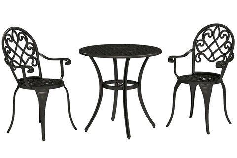 Suki Black 2 Seater Bistro Set