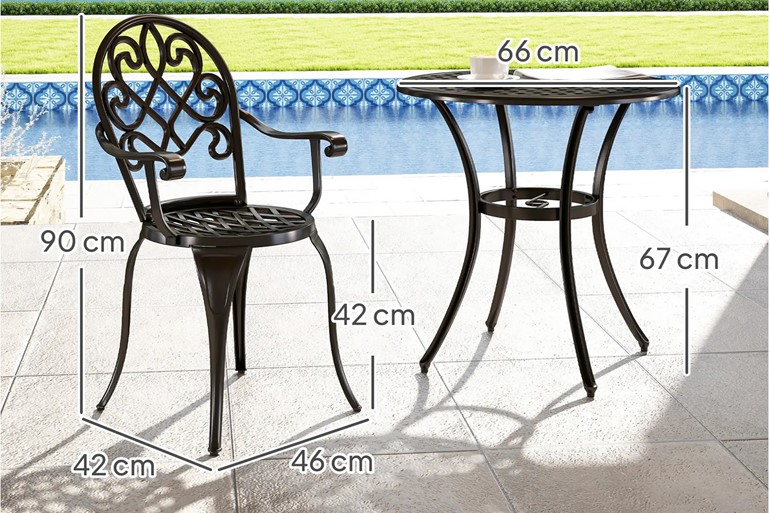 Suki 2 Seater Bistro Set