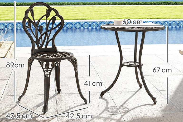 Lila 2 Seater Bistro Set