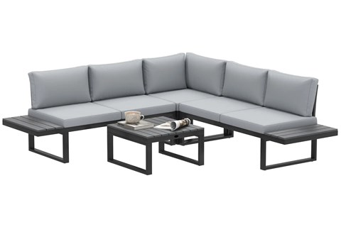 Tali Light Grey Corner Patio Sofa Set