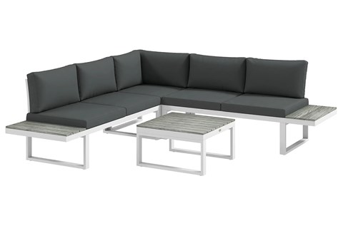 Tali Dark Grey Corner Patio Sofa Set