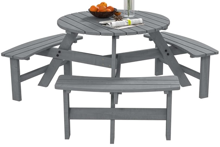Willow Wooden Picnic Bench