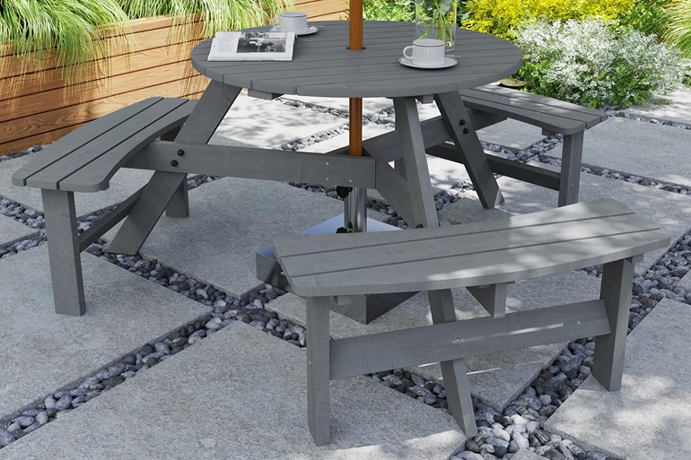 Willow Wooden Picnic Bench