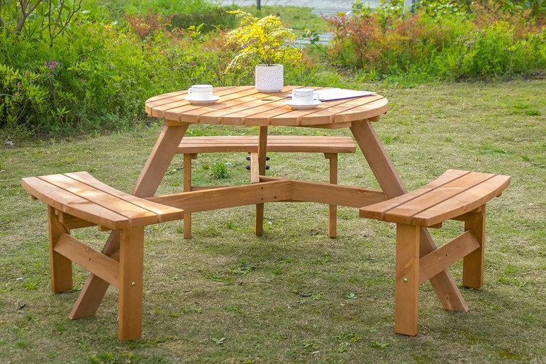 Willow Wooden Picnic Bench