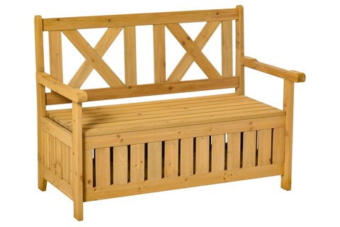 Scarlett Brown Wooden Storage Bench