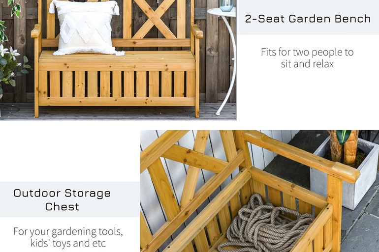 Scarlett Wooden Storage Bench