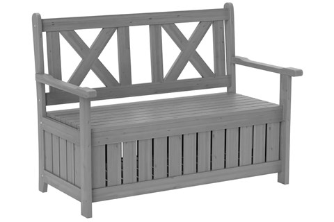Scarlett Grey Wooden Storage Bench