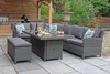 Paris Deluxe Modular Corner Fire Pit Dining Set