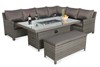 Paris Deluxe Modular Corner Fire Pit Dining Set