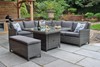 Paris Deluxe Modular Corner Fire Pit Dining Set