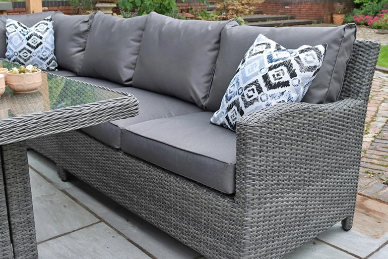 Paris Deluxe Modular Corner Fire Pit Dining Set