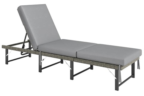 Ayla Grey Adjustable Sun Lounger