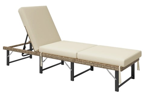Ayla Natural Adjustable Sun Lounger
