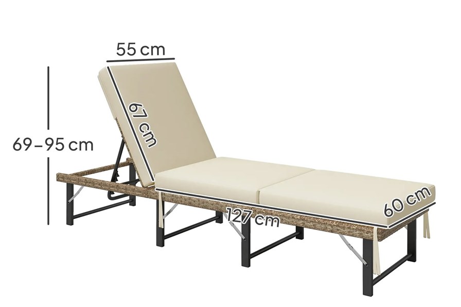 Ayla Adjustable Sun Lounger