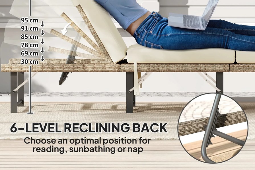 Ayla Adjustable Sun Lounger