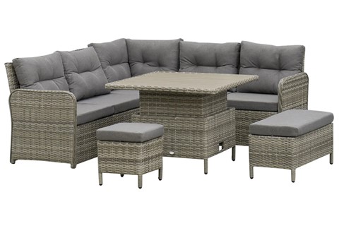 Nyla Grey Corner Sofa Set