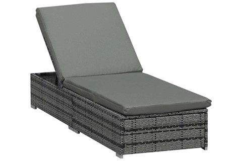 Calver Reclining Sun Lounger - Mixed Grey 