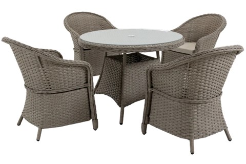 Azalea Mixed Grey Rattan Patio Set