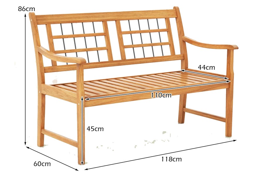 Broughton 2-Seater Wooden Garden Bench