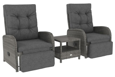Briella Grey Recliner Set