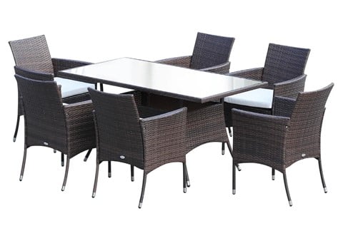 Selena Brown Rattan Patio Set