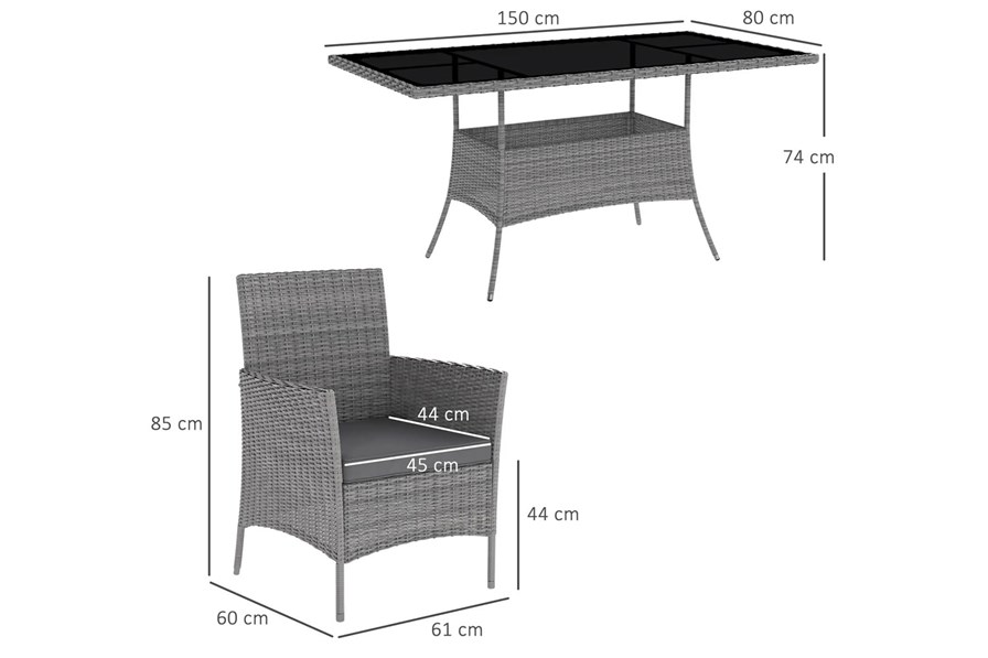 Selena Rattan Patio Set
