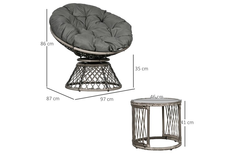 Arabella Rattan Bistro Set