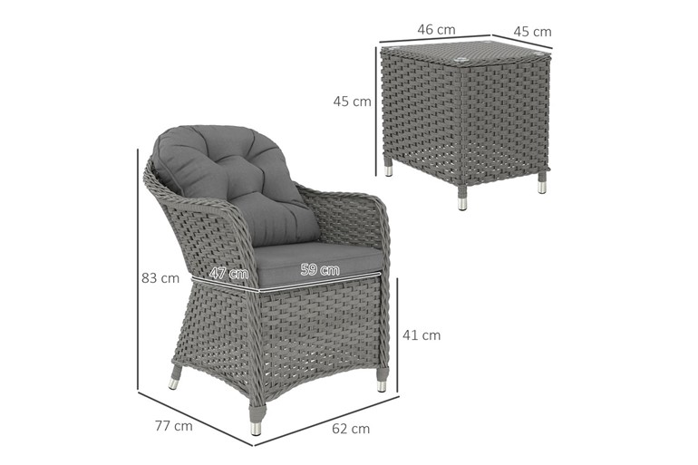 Alina Rattan Bistro Set