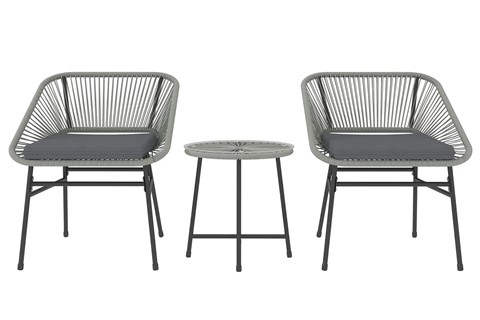 Skyla Grey Rattan Bistro Set