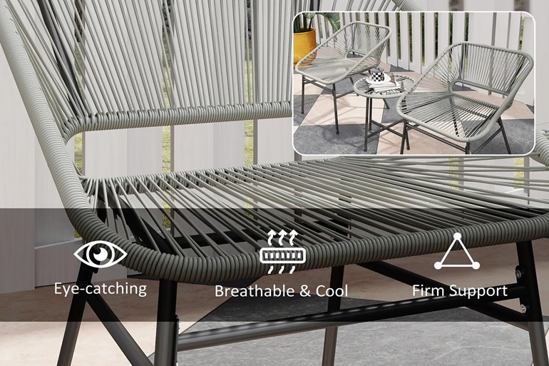 Skyla Rattan Bistro Set