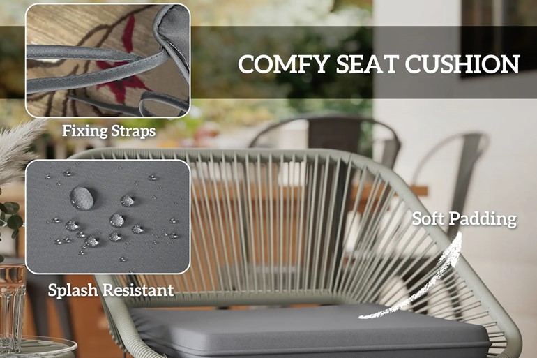 Skyla Rattan Bistro Set