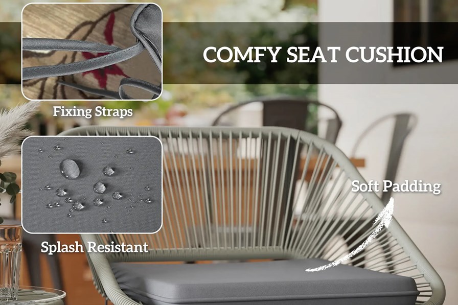 Skyla Rattan Bistro Set