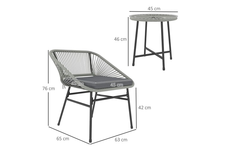 Skyla Rattan Bistro Set