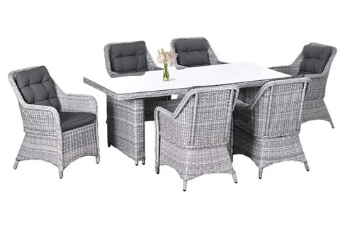Sofia Light Grey Rattan Patio Set