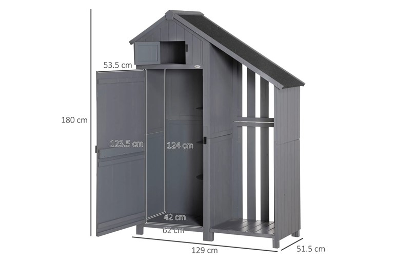Rosewood Wooden Storage Shed