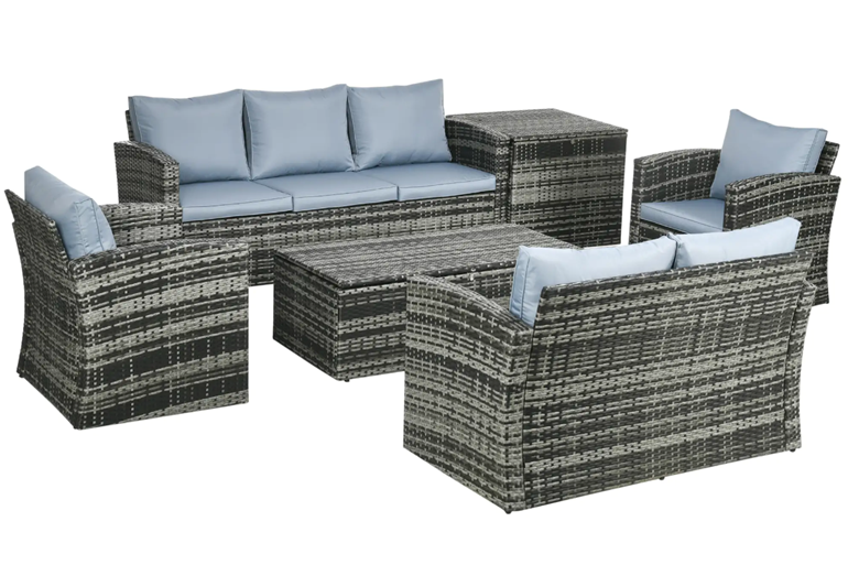 Alma Rattan Sofa Set
