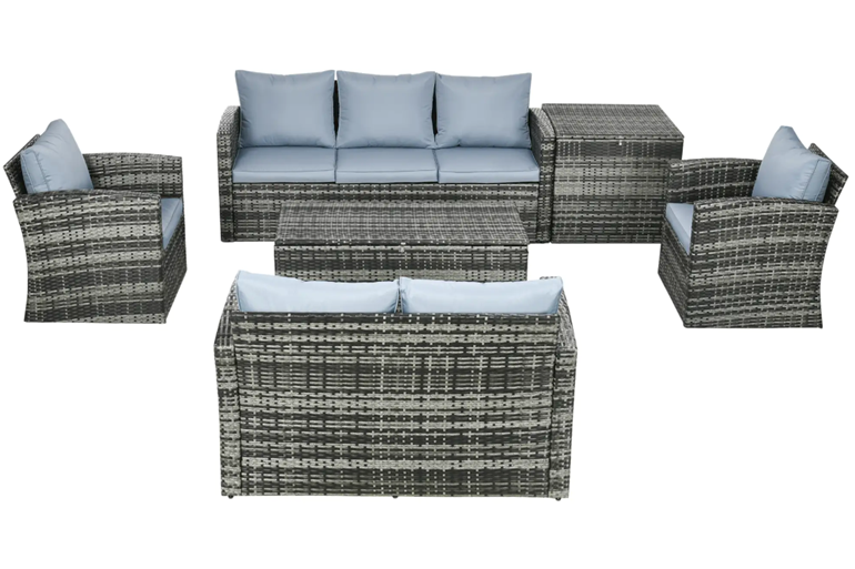 Alma Rattan Sofa Set