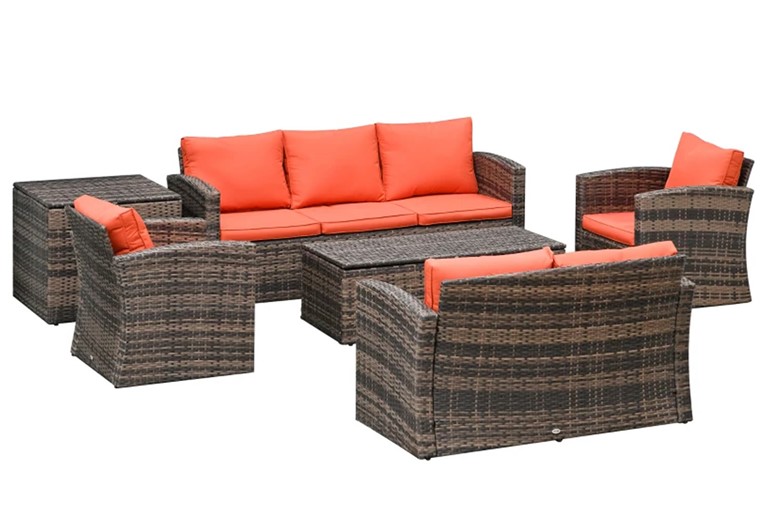 Alma Rattan Sofa Set
