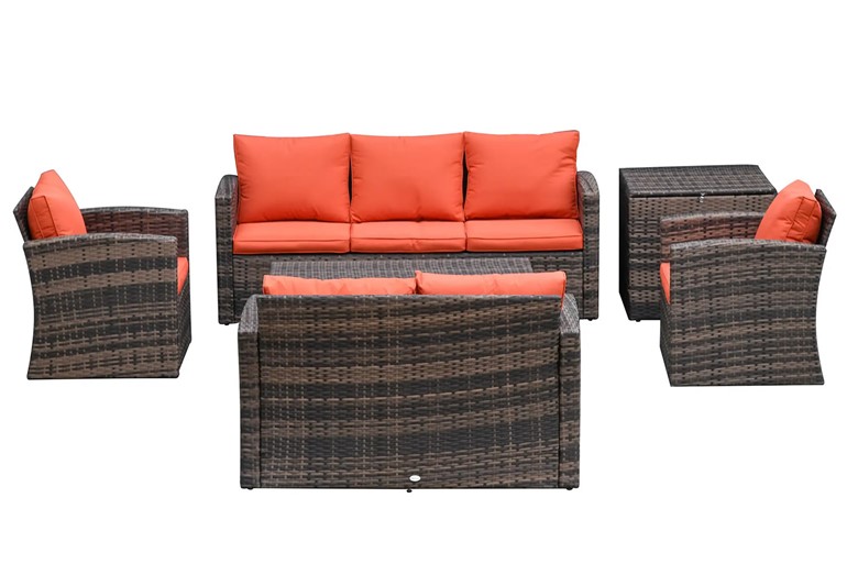Alma Rattan Sofa Set