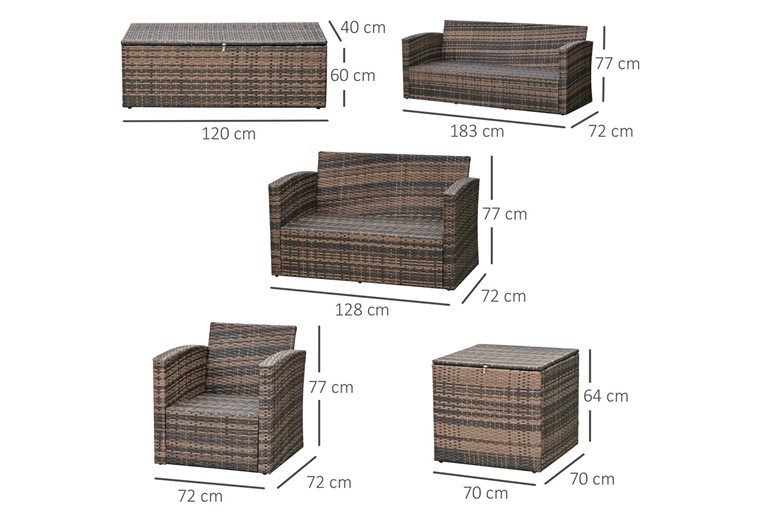 Alma Rattan Sofa Set