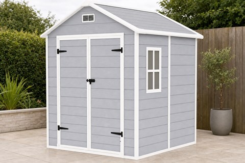 Bayridge Light Grey Garden Storage Shed